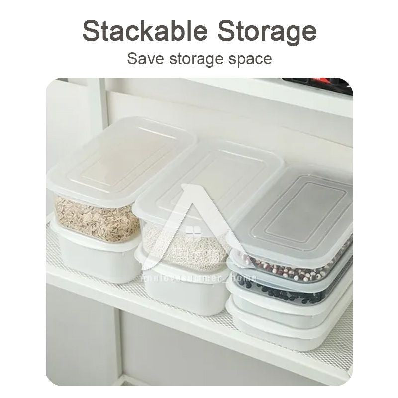 【𝗔𝗦𝗛】Muji Fridge Organiser Plastic Storage Box Food Fruit Container With Lid Bekas Peti Sejuk Simpan Sayuran 冰箱分类收纳盒