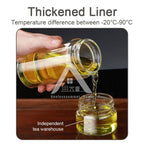【𝗔𝗦𝗛】[Twin Pack] Tempered Glass Water Bottle Tea Filter Heat Resistant Tumbler Separation Infuser 茶水分离杯