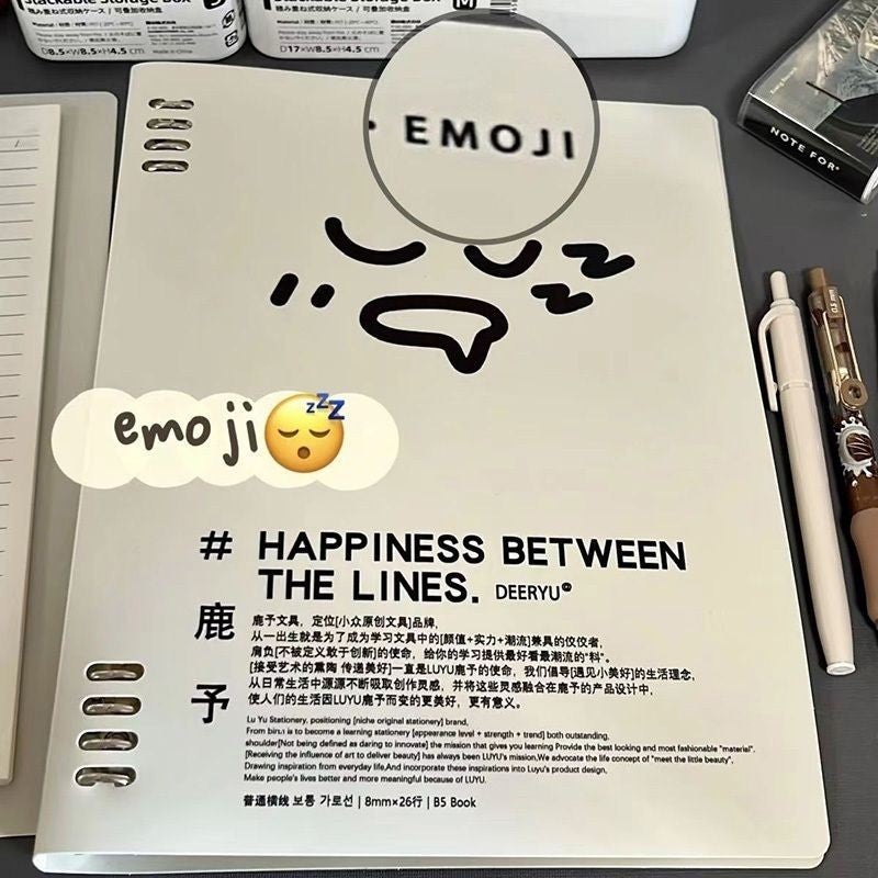 【𝗔𝗦𝗛】B5 60 Pages  Notebook Loose-leaf Divider Page Student Notebook Bullet Journal Notebook Planner Refillable活页笔记本