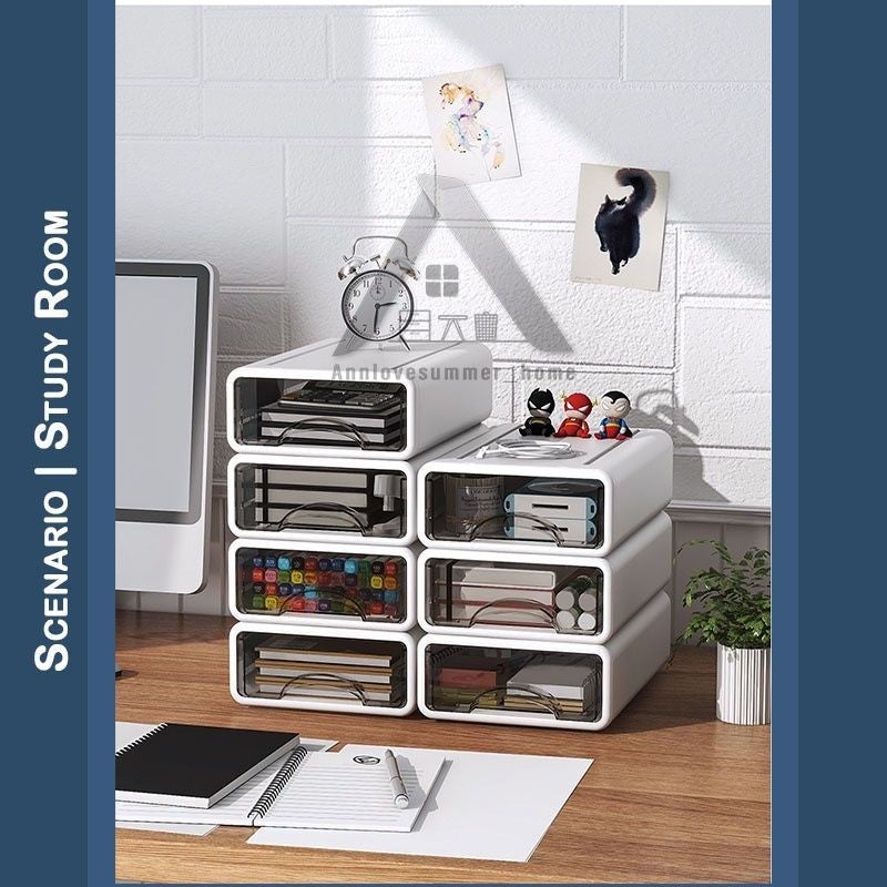 【𝗔𝗦𝗛】Muji Stackable Desk Organizer (White/Grey)