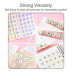 【𝗔𝗦𝗛】【1 Set 12pcs】Numbering Sticker Round Shape Cute Alphabet label DIY Scrapbook Planner Kids Books 字母数字标签贴纸