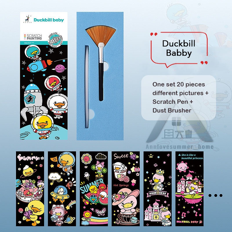 【𝗔𝗦𝗛】(20pcs 1 set)  Bookmark Scratch Card🔖 ✒️Adult Fun Art Gift Kid Game Stress Relieve Kad Gorek 书签刮画