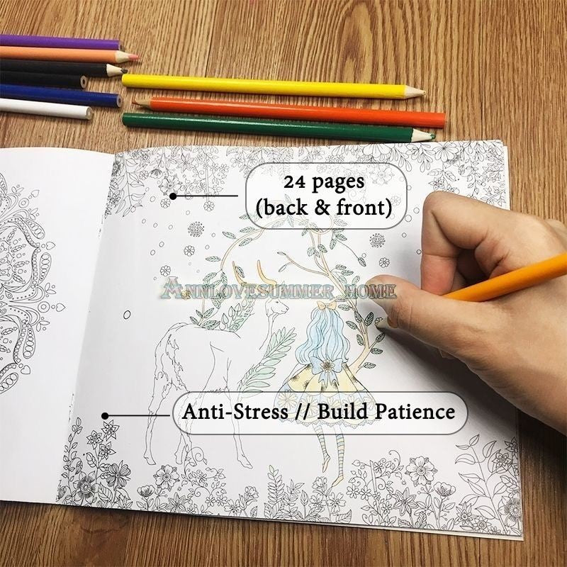 【𝗔𝗦𝗛】【Buy 10 Free 1】Colouring Book Secret Garden