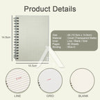 【𝗔𝗦𝗛】160pages Matt Cover Notebook A6 Spiral Wire O Planner Journal Notebook sketch book - Line-Blank-Grid A6简约线圈记事本
