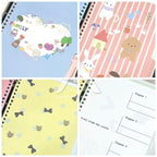 【𝗔𝗦𝗛】B5 60 Pages  Notebook Loose-leaf Divider Page Student Notebook Bullet Journal Notebook Planner Refillable活页笔记本