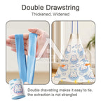 【𝗔𝗦𝗛】25/50pcs Super value🔥 Garbage bags with Rope Easy Pull Drawstring Lasting Cleaning Household Trash Bags Dustbin