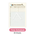 【𝗔𝗦𝗛】60 Sheets Personal Schedule Timetable Memo Pad Sticky Daily, Weekly, Monthly To Do List日程表计划本