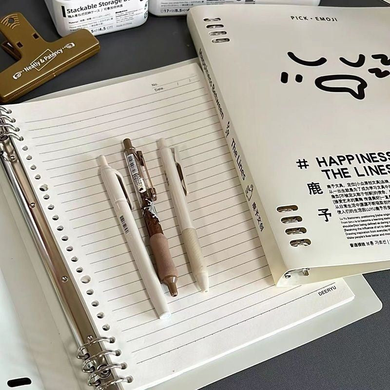 【𝗔𝗦𝗛】B5 60 Pages  Notebook Loose-leaf Divider Page Student Notebook Bullet Journal Notebook Planner Refillable活页笔记本