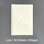 【𝗔𝗦𝗛】160pages Matt Cover Notebook A6 Spiral Wire O Planner Journal Notebook sketch book - Line-Blank-Grid A6简约线圈记事本