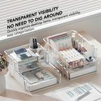 【𝗔𝗦𝗛】Transparent Stackable Multi-Layer Desktop Storage Rack Office Home Stationery & Cosmetics Organizer 透明堆叠多层桌面收纳架
