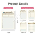 【𝗔𝗦𝗛】60 Sheets Personal Schedule Timetable Memo Pad Sticky Daily, Weekly, Monthly To Do List日程表计划本