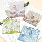 【𝗔𝗦𝗛】Landscape Oil Painting Sticky Note INS Scenery Sticky Note Memo Pad 风景油画便利贴