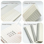 【𝗔𝗦𝗛】160pages Matt Cover Notebook A6 Spiral Wire O Planner Journal Notebook sketch book - Line-Blank-Grid A6简约线圈记事本