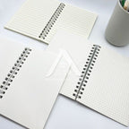 【𝗔𝗦𝗛】160pages Matt Cover Notebook A6 Spiral Wire O Planner Journal Notebook sketch book - Line-Blank-Grid A6简约线圈记事本