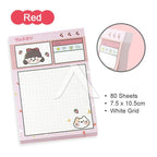 【𝗔𝗦𝗛】80 Sheets Cute Girl 👧🏻 Cheap Sticky Memo Pad Colourful Student Pen Stationery Portable Journal Diary 可爱女孩迷你便利贴