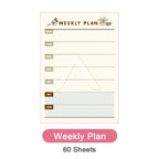 【𝗔𝗦𝗛】60 Sheets Personal Schedule Timetable Memo Pad Sticky Daily, Weekly, Monthly To Do List日程表计划本