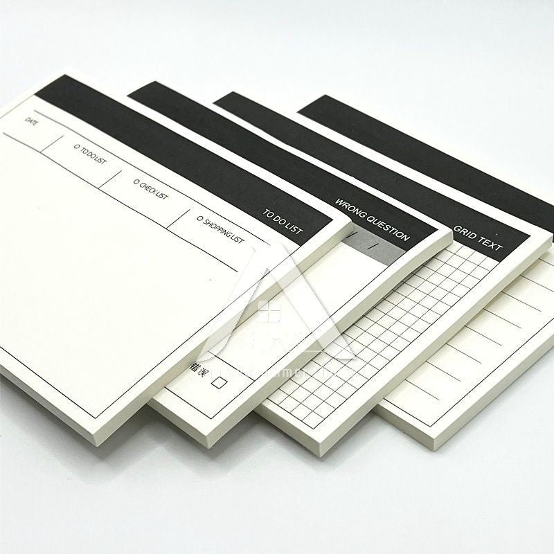 【𝗔𝗦𝗛】50 Sheets Minimalist Sticky Notepad To-do-list Wrong Question Line Text Grid Text错题修改日程便利贴