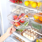 【𝗔𝗦𝗛】Acrylic PET Freezer🧊Fridge Storage Organizer Refrigerator Container Storage Box Container Bekas Peti Sejuk冰箱收纳盒