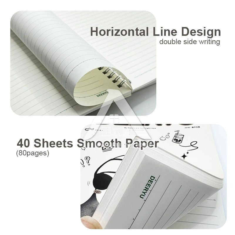 【𝗔𝗦𝗛】B5 80 Pages Notebook Spiral Book Journal Diary Student Buku Nota 笔记本