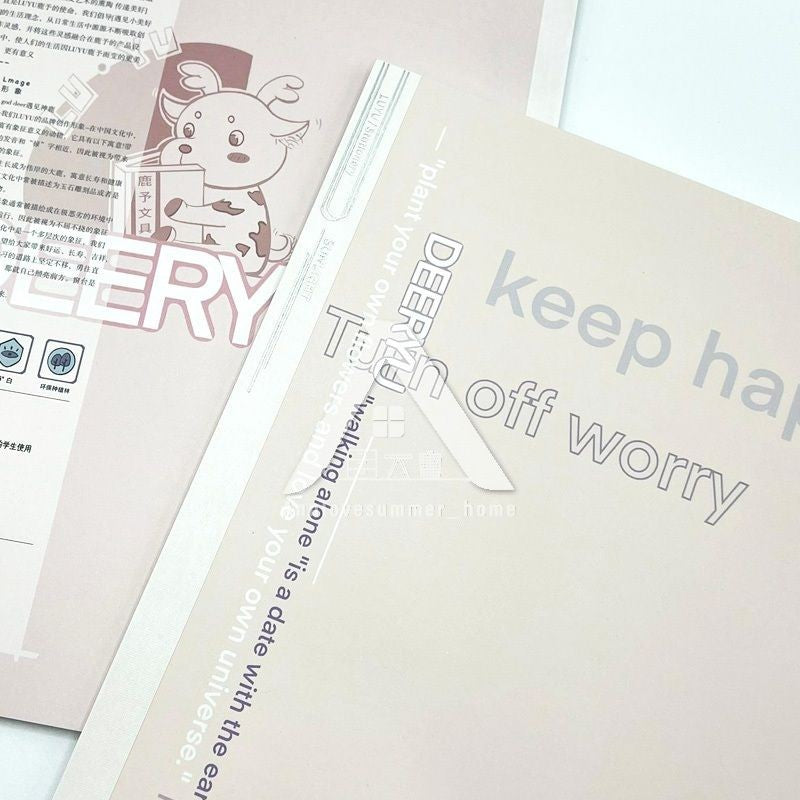 【𝗔𝗦𝗛】B5 80 Pages Notepad Glue-bound Horizontal Line Pastel Color Student Planner Exercise Notebook 奶盐简约笔记本B5