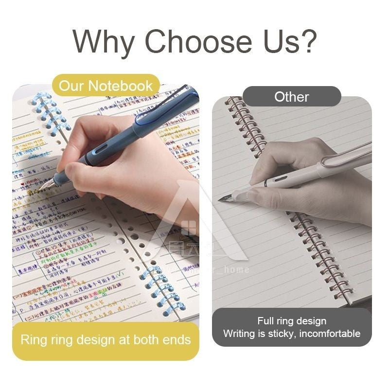 【𝗔𝗦𝗛】B5 60 Pages  Notebook Loose-leaf Divider Page Student Notebook Bullet Journal Notebook Planner Refillable活页笔记本