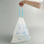 【𝗔𝗦𝗛】25/50pcs Super value🔥 Garbage bags with Rope Easy Pull Drawstring Lasting Cleaning Household Trash Bags Dustbin