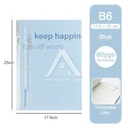 【𝗔𝗦𝗛】B5 80 Pages Notepad Glue-bound Horizontal Line Pastel Color Student Planner Exercise Notebook 奶盐简约笔记本B5