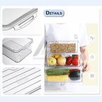 【𝗔𝗦𝗛】Acrylic PET Freezer🧊Fridge Storage Organizer Refrigerator Container Storage Box Container Bekas Peti Sejuk冰箱收纳盒