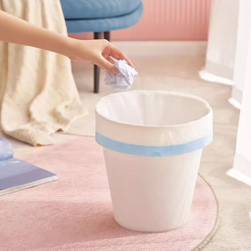 【𝗔𝗦𝗛】25/50pcs Super value🔥 Garbage bags with Rope Easy Pull Drawstring Lasting Cleaning Household Trash Bags Dustbin