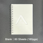 【𝗔𝗦𝗛】160pages Matt Cover Notebook A6 Spiral Wire O Planner Journal Notebook sketch book - Line-Blank-Grid A6简约线圈记事本