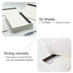 【𝗔𝗦𝗛】50 Sheets Minimalist Sticky Notepad To-do-list Wrong Question Line Text Grid Text错题修改日程便利贴
