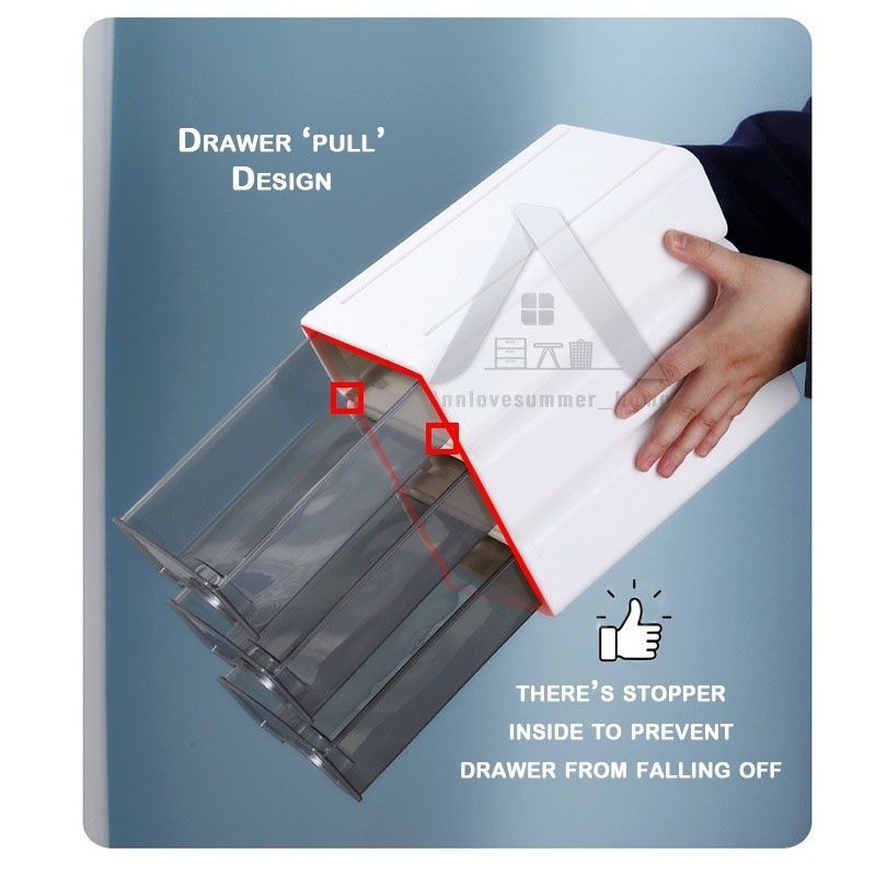 【𝗔𝗦𝗛】Muji Stackable Desk Organizer (White/Grey)