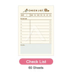 【𝗔𝗦𝗛】60 Sheets Personal Schedule Timetable Memo Pad Sticky Daily, Weekly, Monthly To Do List日程表计划本