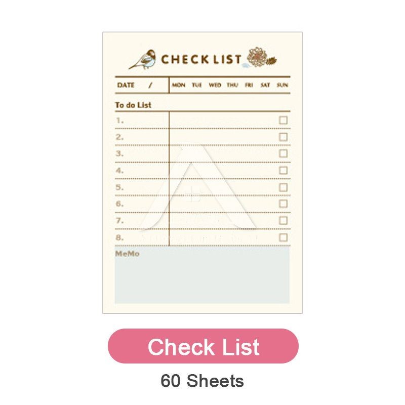 【𝗔𝗦𝗛】60 Sheets Personal Schedule Timetable Memo Pad Sticky Daily, Weekly, Monthly To Do List日程表计划本