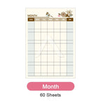 【𝗔𝗦𝗛】60 Sheets Personal Schedule Timetable Memo Pad Sticky Daily, Weekly, Monthly To Do List日程表计划本