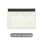 【𝗔𝗦𝗛】50 Sheets Minimalist Sticky Notepad To-do-list Wrong Question Line Text Grid Text错题修改日程便利贴