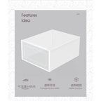 【𝗔𝗦𝗛】【Ready Stock❗️】PP Transparent | Translucence Plastic Shoe Box Stackable | Foldable Shoe Box | Shoe Organizer 折叠收纳鞋盒