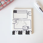 【𝗔𝗦𝗛】50 Sheets Memo Pad📔Mini Notepad Bookmark Stationery Portable Journal Diary Buku Nota Comel迷你笔记本