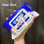 【𝗔𝗦𝗛】80pcs/pack 50pcs/box- Alcohol Wipes Sanitize Wet Tissue Antibacterial Bacteria Hand Wipes 消毒纸巾