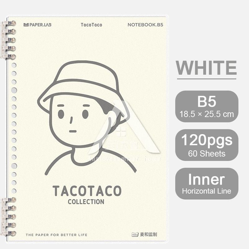 【𝗔𝗦𝗛】120 Pages B5 Notebook Planner Bullet Journal Student Notebook Diary Refillable Cover Loose Leaf 活页笔记本B5