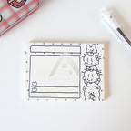 【𝗔𝗦𝗛】50 Sheets Memo Pad📔Mini Notepad Bookmark Stationery Portable Journal Diary Buku Nota Comel迷你笔记本