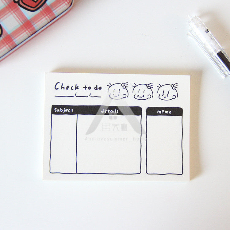 【𝗔𝗦𝗛】50 Sheets Memo Pad📔Mini Notepad Bookmark Stationery Portable Journal Diary Buku Nota Comel迷你笔记本