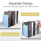【𝗔𝗦𝗛】【2 pcs 1 set】Muji Metal Bookends Heavy-Duty Shelves Home Office Book Shelf Organization Penjaga Buku Logam简约金属书挡板