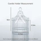 【𝗔𝗦𝗛】Candle Holder with Lid Tealight Glass Holder Candle Light Aromatherapy