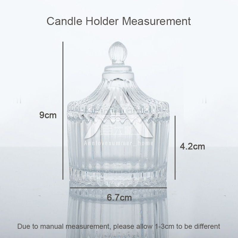 【𝗔𝗦𝗛】Candle Holder with Lid Tealight Glass Holder Candle Light Aromatherapy