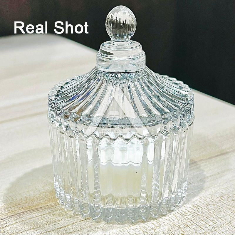 【𝗔𝗦𝗛】Candle Holder with Lid Tealight Glass Holder Candle Light Aromatherapy