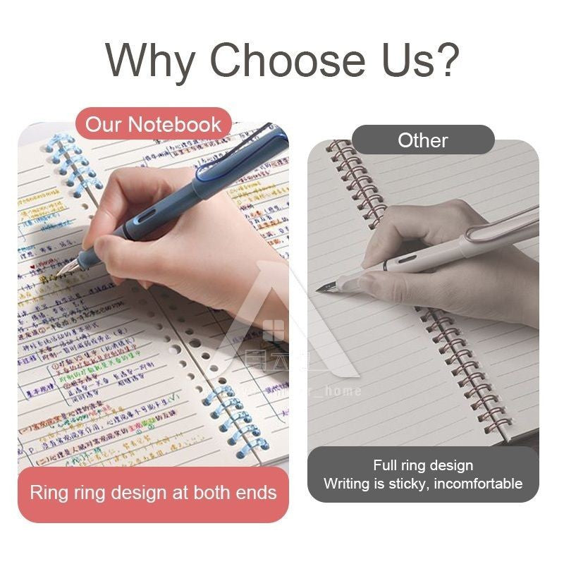【𝗔𝗦𝗛】120 Pages B5 Notebook Planner Bullet Journal Student Notebook Diary Refillable Cover Loose Leaf 活页笔记本B5