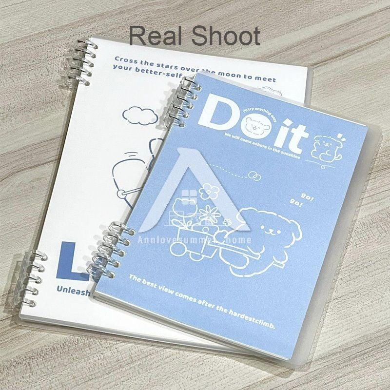 【𝗔𝗦𝗛】A5/B5 Puppy Loose-leaf Notebook, Coil Notebook, Multi-functional Diary Minimalist Notebook 线条小狗活页本