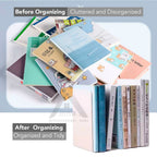 【𝗔𝗦𝗛】【2 pcs 1 set】Muji Metal Bookends Heavy-Duty Shelves Home Office Book Shelf Organization Penjaga Buku Logam简约金属书挡板