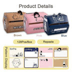 【𝗔𝗦𝗛】Pull-out Sticky Note 128Pcs/Box Student Stationery Cartoon Message Note Memo Word Notes Bookmark 抽拉式便利贴